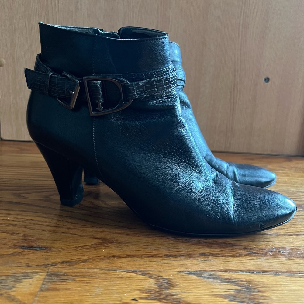 Bandolino Black Ankle Booties with Buckle Detail